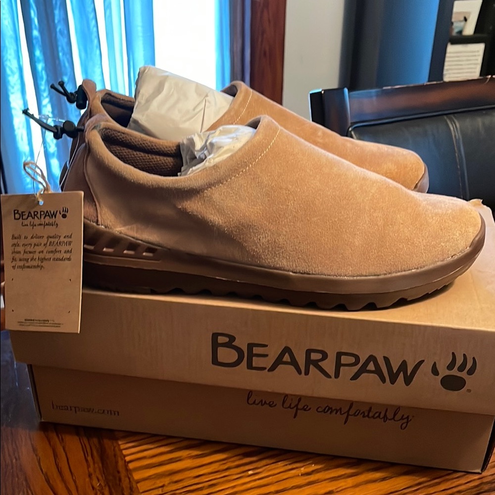 BearPaw Tan Slip-Ons Casual Comfort
